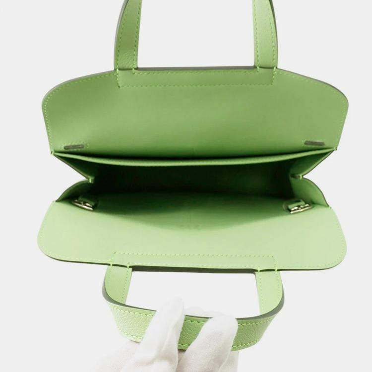 Pre Owned Hermes Halzan Vert Cricket Evercolor Size 25