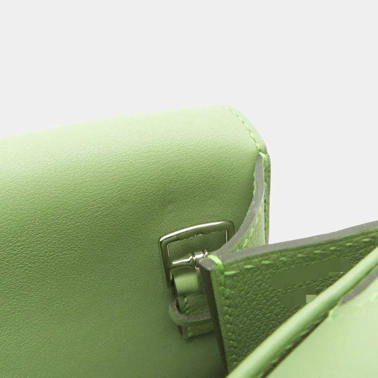 Pre Owned Hermes Halzan Vert Cricket Evercolor Size 25