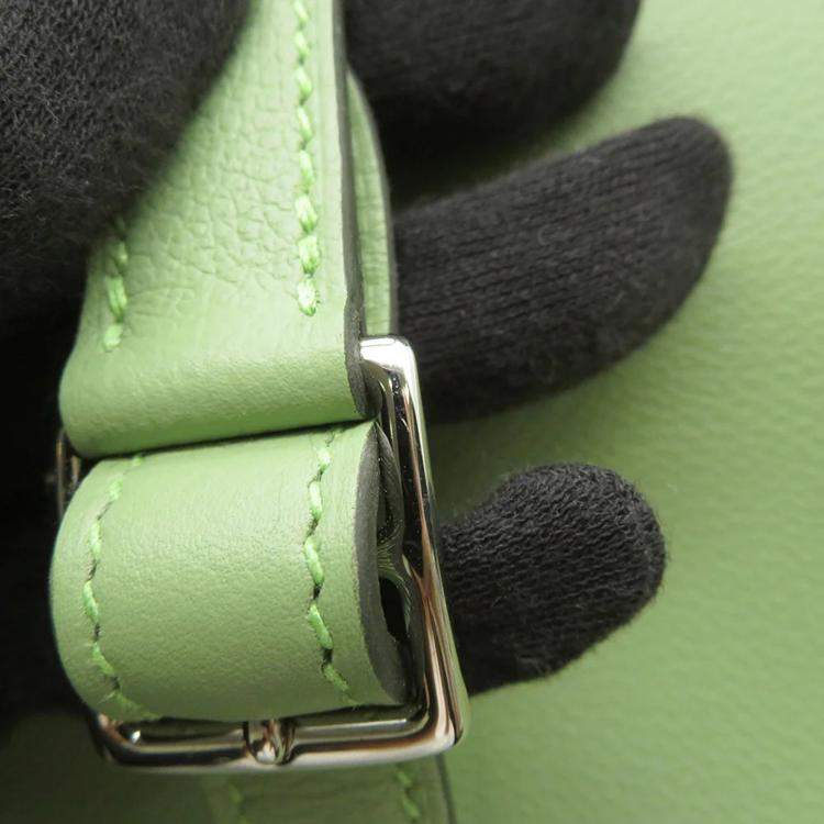 Pre Owned Hermes Halzan Vert Cricket Evercolor Size 25