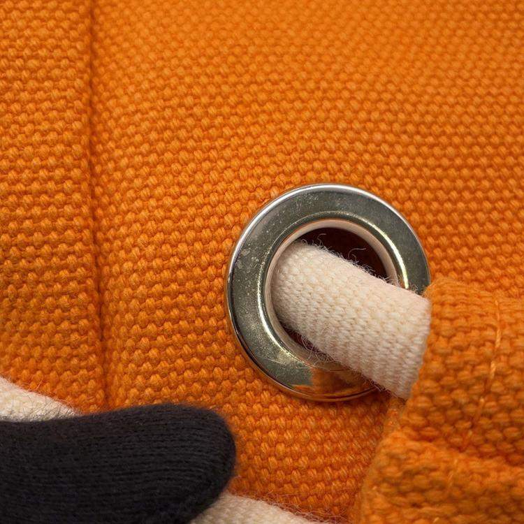 Pre Owned Hermes Sac Marine Receif Orange Canvas Size PM