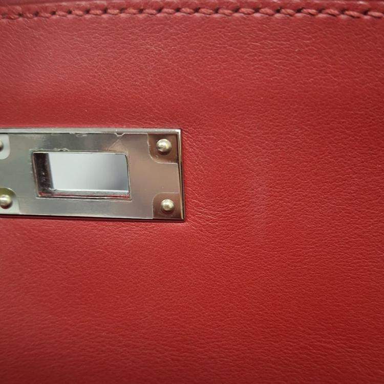 Pre Owned Kelly 32 Berline Rouge Pigment Bag