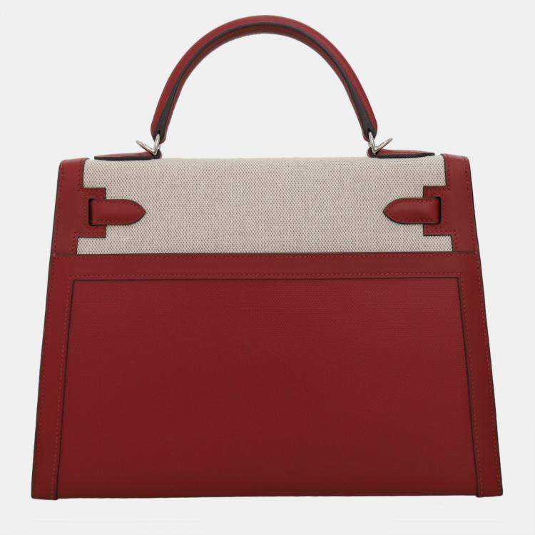Pre Owned Kelly 32 Berline Rouge Pigment Bag