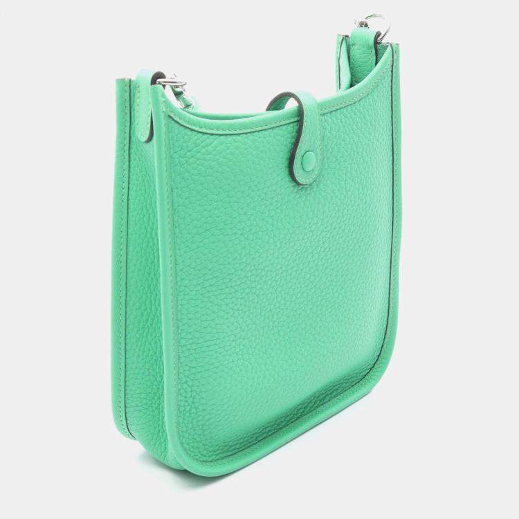 Pre Owned Hermes Evelyne 16 Vert Comic Clemence Leather Crossbody Bag