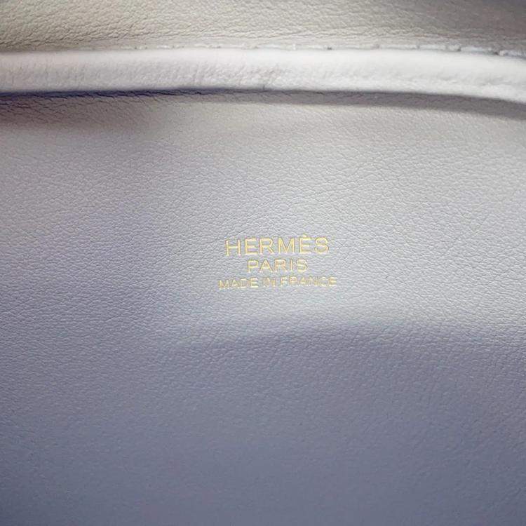 Pre Owned Hermes Mini Plume Green Pantan Swift Leather Mini