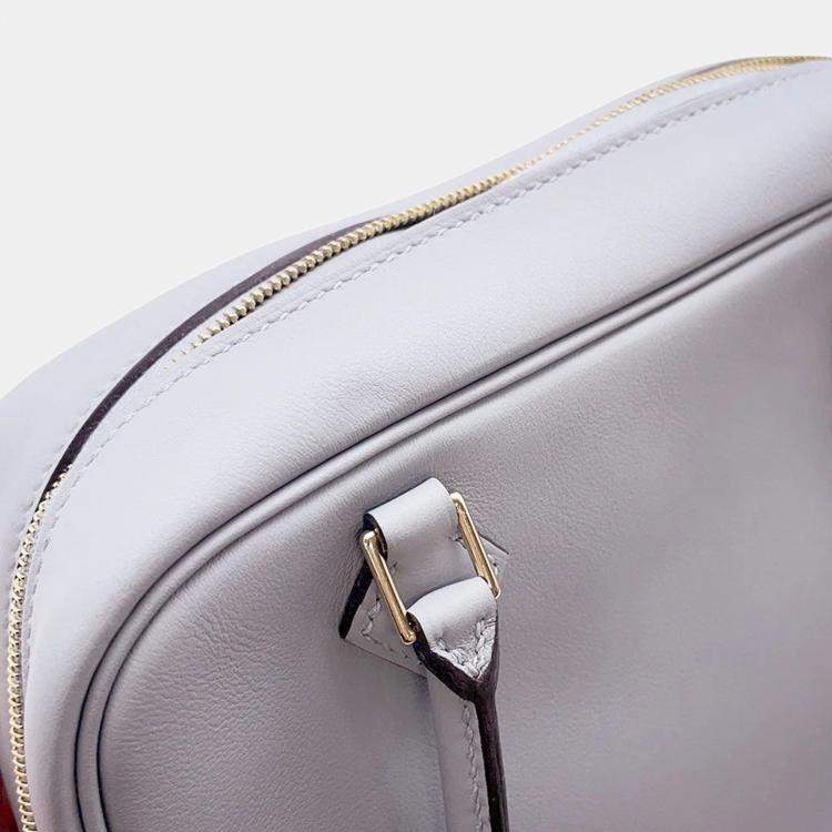 Pre Owned Hermes Mini Plume Green Pantan Swift Leather Mini