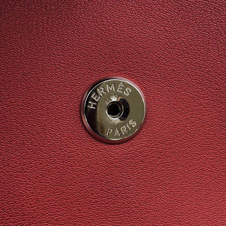 Pre Owned Hermes Tutti Frutti Rouge Grenat Swift Leather Tadelakt Leather Size 23