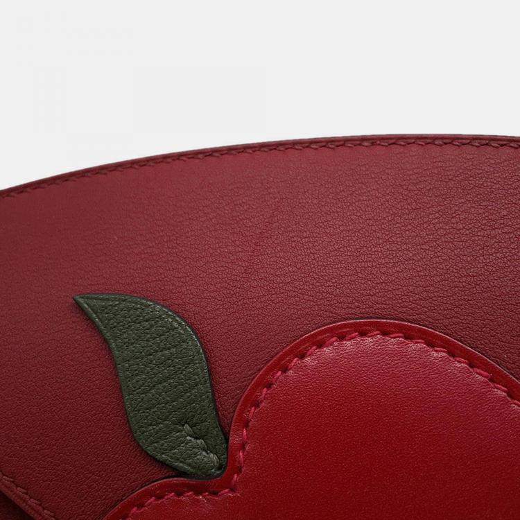 Pre Owned Hermes Tutti Frutti Rouge Grenat Swift Leather Tadelakt Leather Size 23