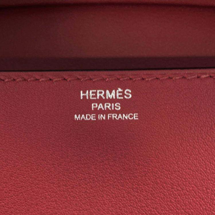 Pre Owned Hermes Tutti Frutti Rouge Grenat Swift Leather Tadelakt Leather Size 23