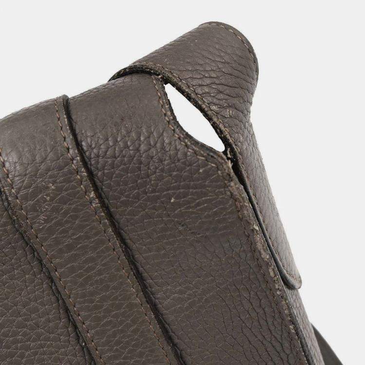 Pre Owned Hermes Etain Taurillon Clemence Steve Caporal 27 Shoulder Bag