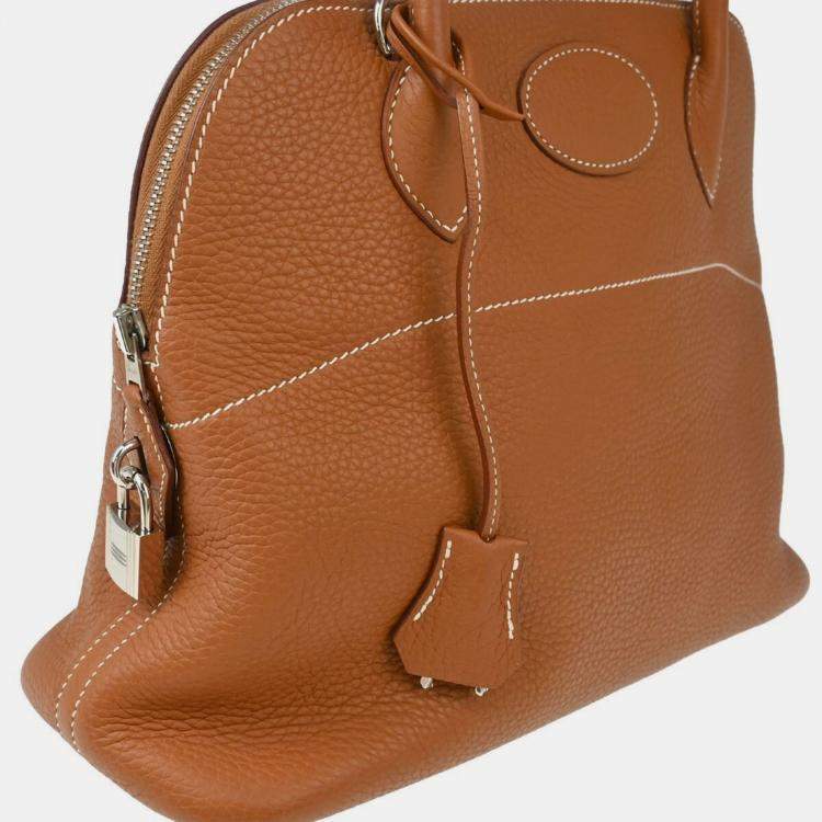 Pre Owned Hermes Gold Taurillon Clemence Bolide 31 2way Handbag