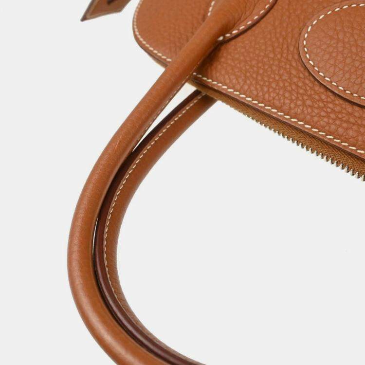 Pre Owned Hermes Gold Taurillon Clemence Bolide 31 2way Handbag