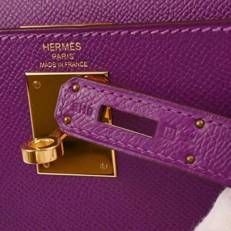 Pre Owned Hermes Anemone Epsom Kelly 28 Sellier 2way Handbag