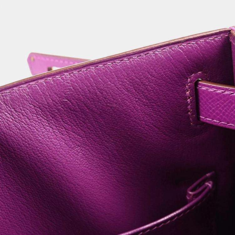 Pre Owned Hermes Anemone Epsom Kelly 28 Sellier 2way Handbag