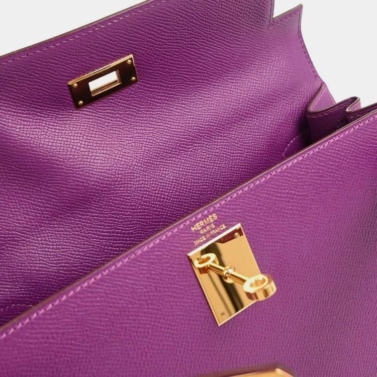 Pre Owned Hermes Anemone Epsom Kelly 28 Sellier 2way Handbag
