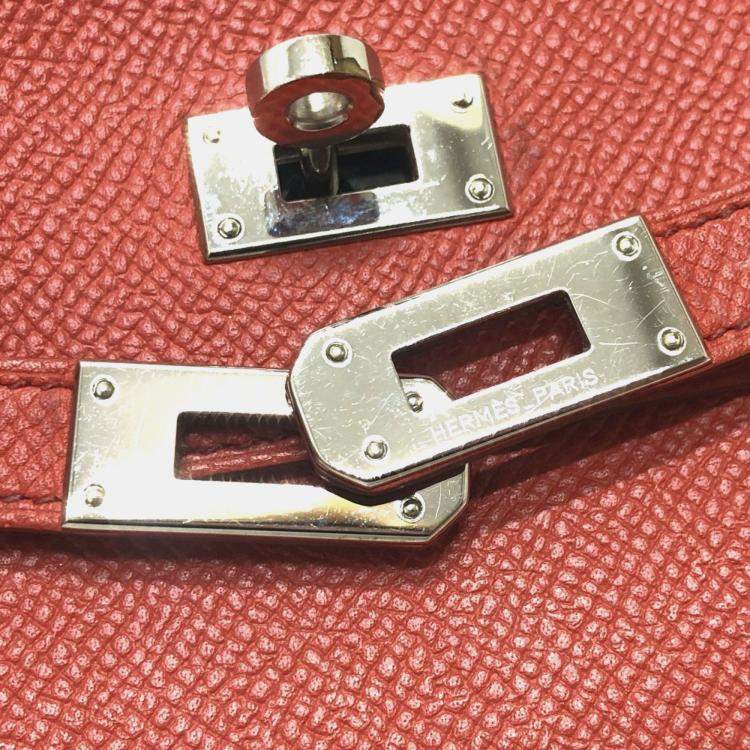 Pre Owned Hermes Kelly Pink Epsom Flag Long Wallet