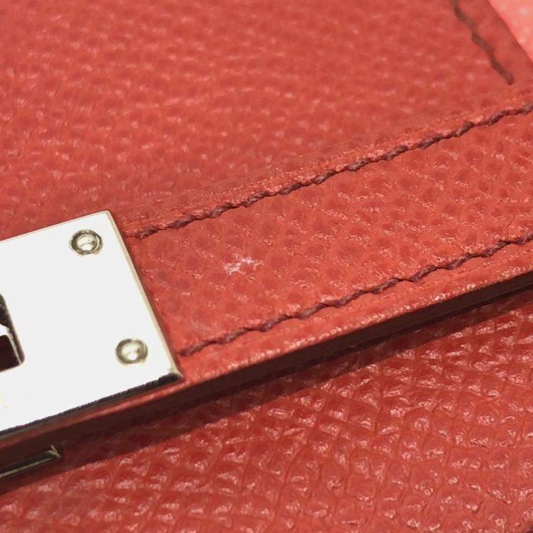 Pre Owned Hermes Kelly Pink Epsom Flag Long Wallet