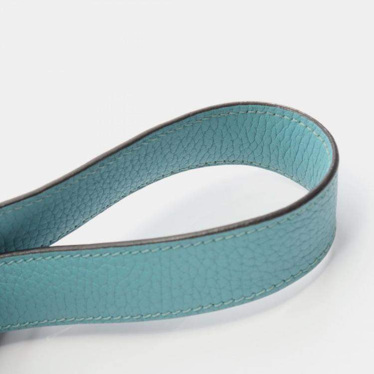 Pre Owned Hermes Picotin Lock 22 Blue Taurillon Clemence Leather Shoulder Bag