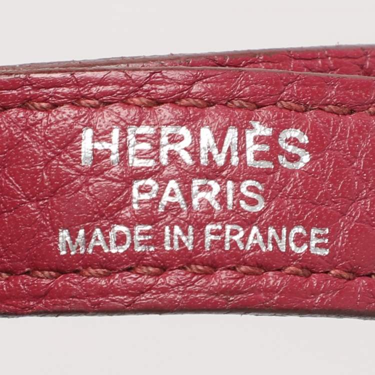 Pre Owned Hermes Tosca Taurillon Clemence Leather Palladium Finish Kelly Retourne 35 Bag