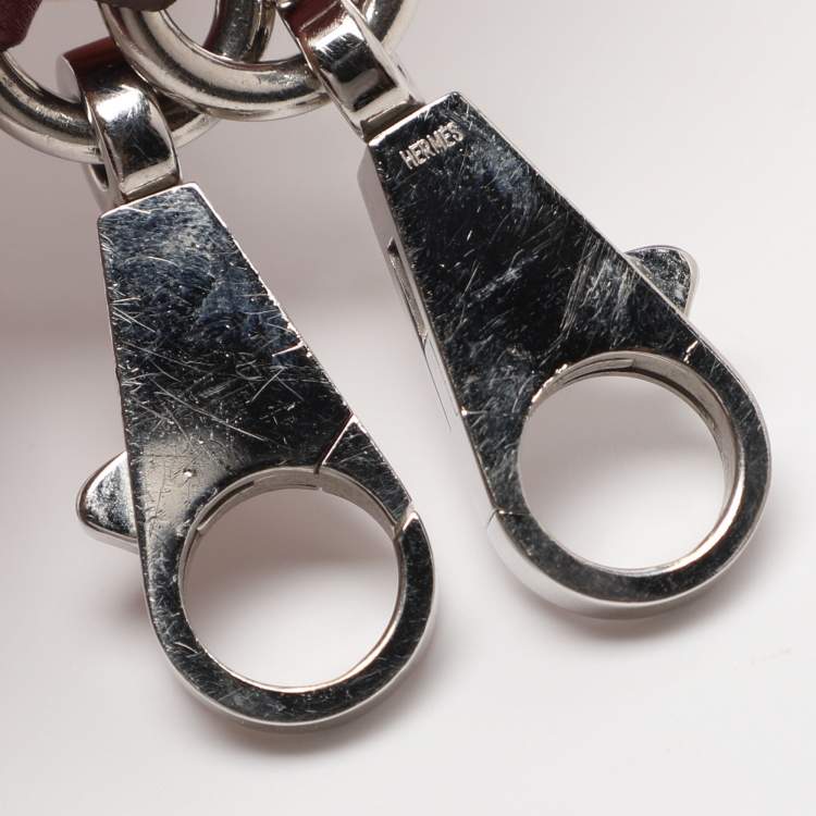 Pre Owned Hermes Tosca Taurillon Clemence Leather Palladium Finish Kelly Retourne 35 Bag