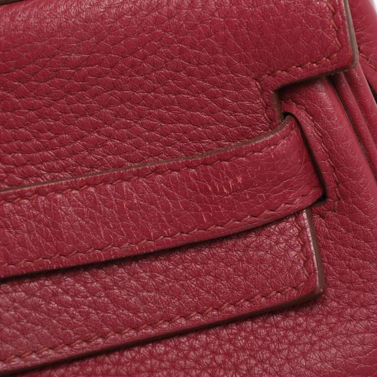 Pre Owned Hermes Tosca Taurillon Clemence Leather Palladium Finish Kelly Retourne 35 Bag