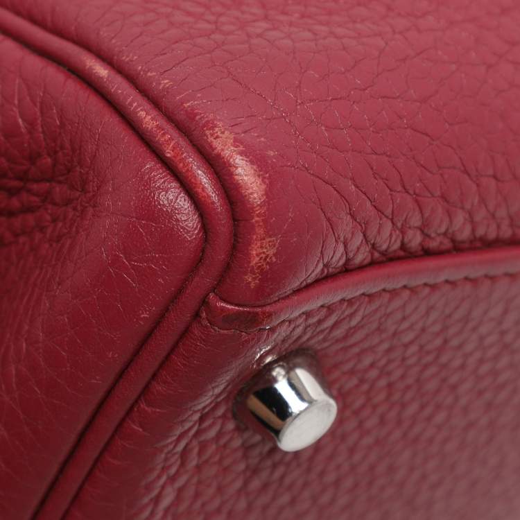 Pre Owned Hermes Tosca Taurillon Clemence Leather Palladium Finish Kelly Retourne 35 Bag