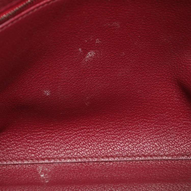 Pre Owned Hermes Tosca Taurillon Clemence Leather Palladium Finish Kelly Retourne 35 Bag