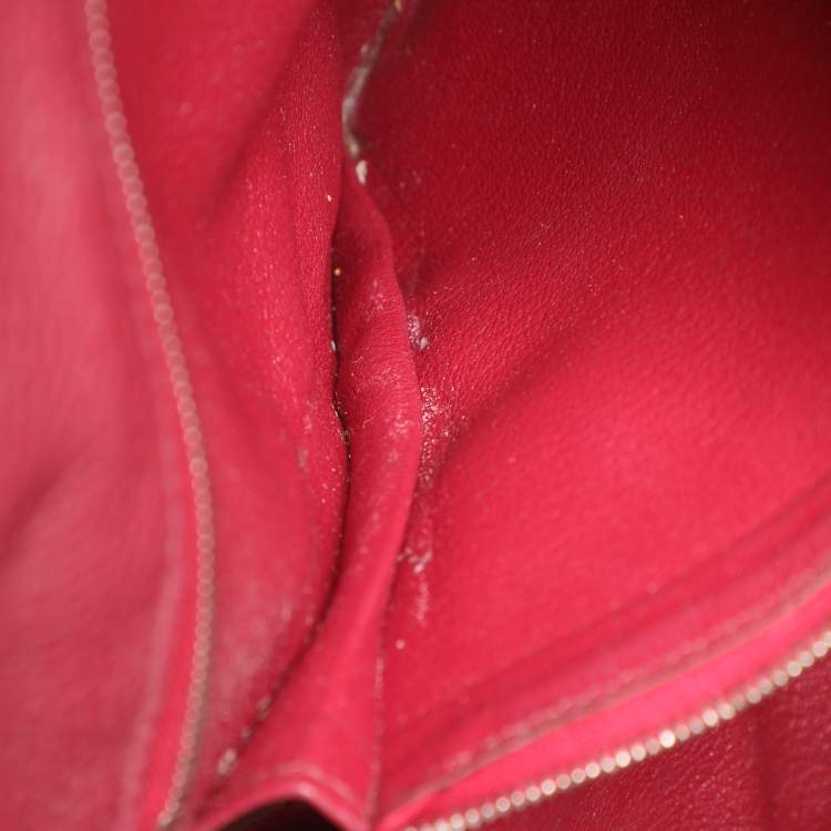 Pre Owned Hermes Tosca Taurillon Clemence Leather Palladium Finish Kelly Retourne 35 Bag