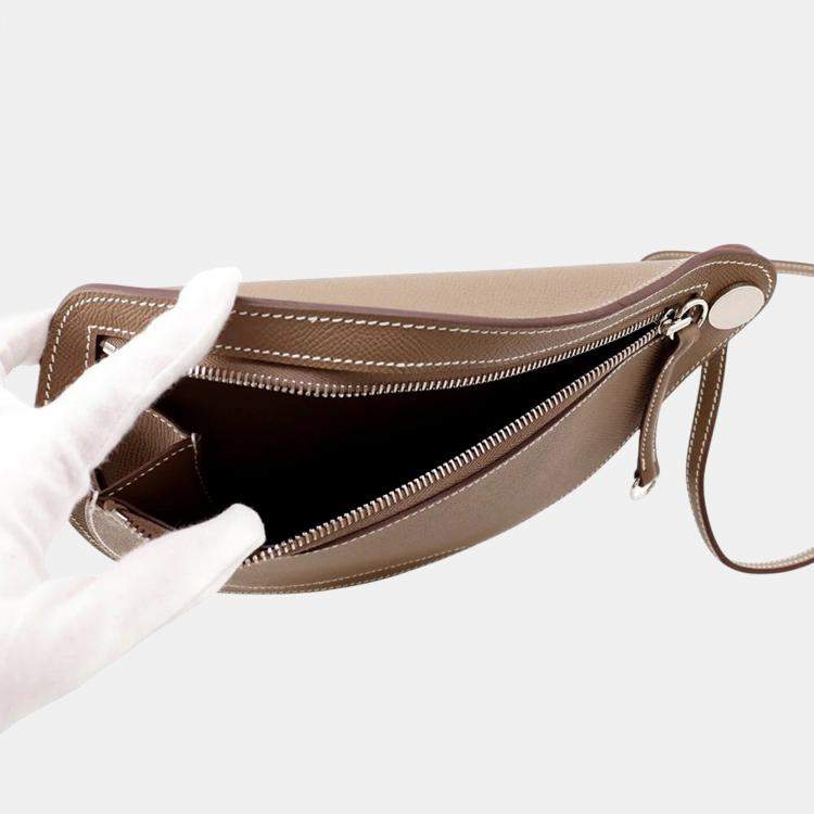 Pre Owned Hermes Petite Course Etoupe Epsom Bag