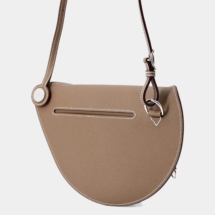 Pre Owned Hermes Petite Course Etoupe Epsom Bag