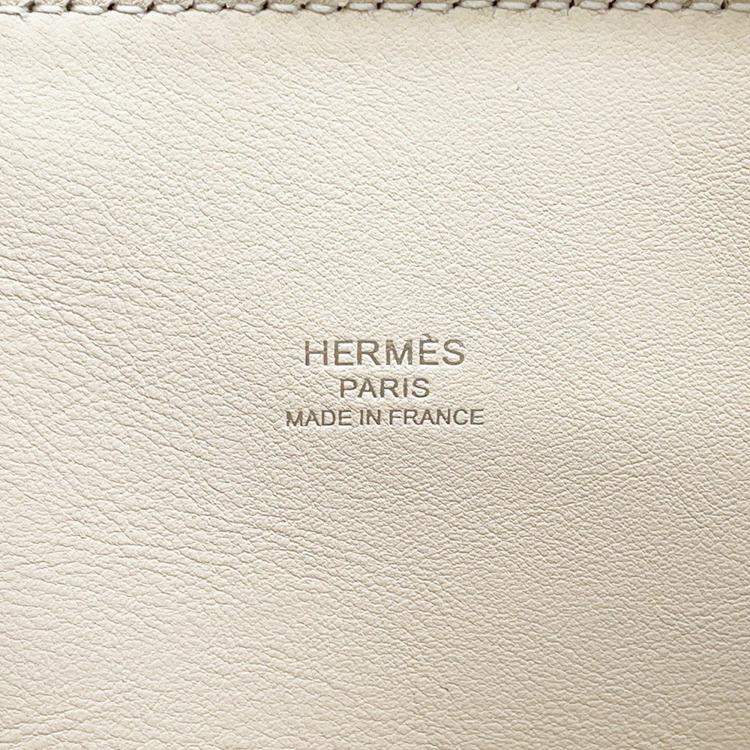 Pre Owned Hermes Bolide Size 25 1923 Craie Epsom 