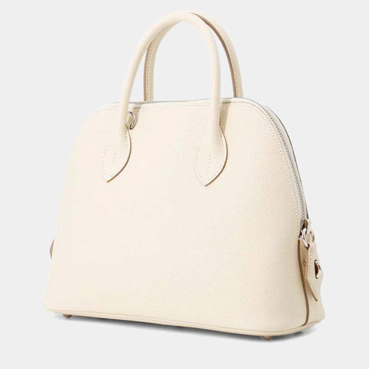 Pre Owned Hermes Bolide Size 25 1923 Craie Epsom 