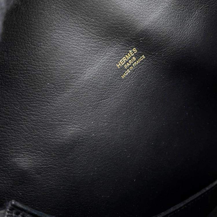 Pre Owned Hermes Petite Course Black Epsom