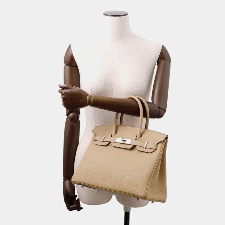 Pre Owned Hermes Birkin Poussiere Togo Leather Size 30