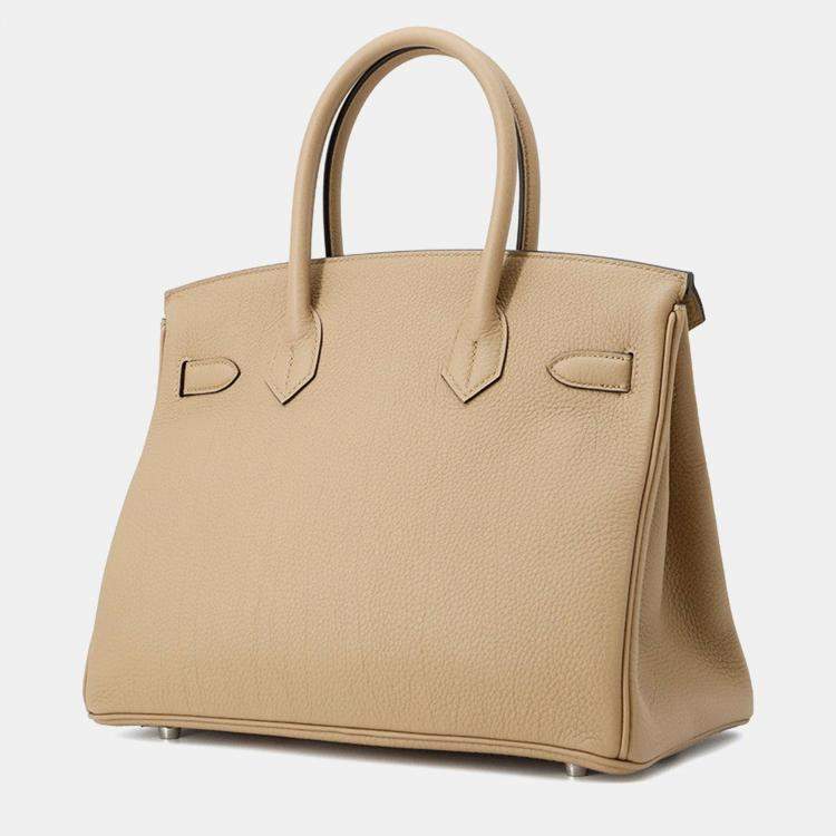 Pre Owned Hermes Birkin Poussiere Togo Leather Size 30