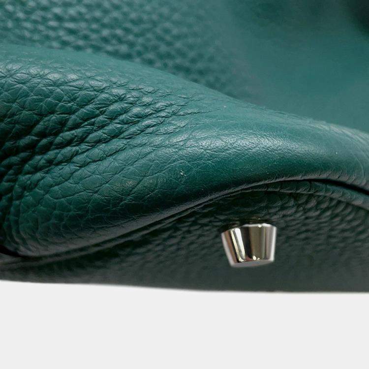 Pre Owned Hermes Picotin Lock Malachite Taurillon Clemence Size PM