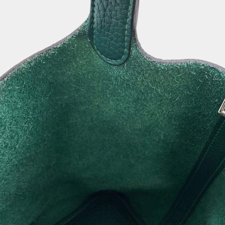 Pre Owned Hermes Picotin Lock Malachite Taurillon Clemence Size PM