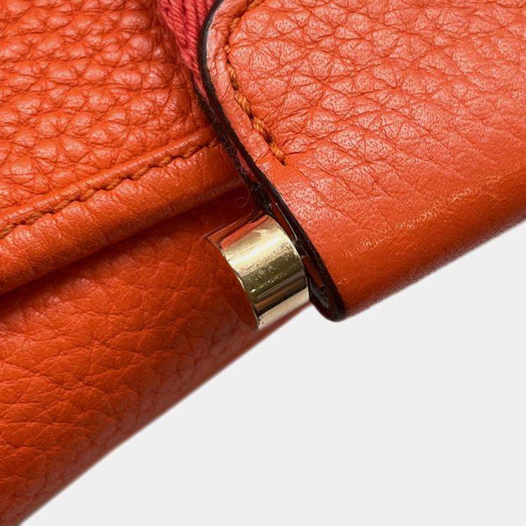 Pre Owned Hermes Boolean Lang Sanguine Taurillon Clemence