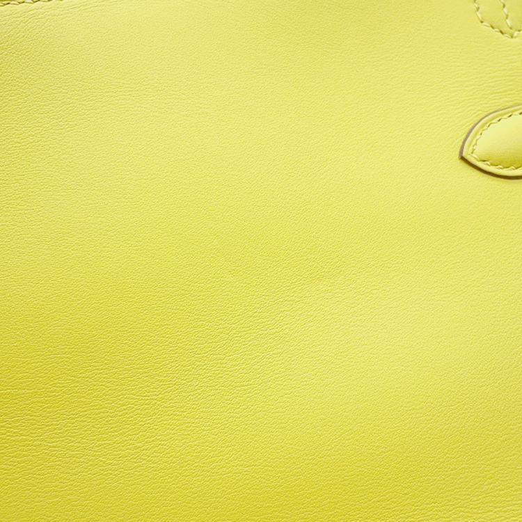 Pre Owned Hermes Jypsiere Lime Swift Leather Size Mini