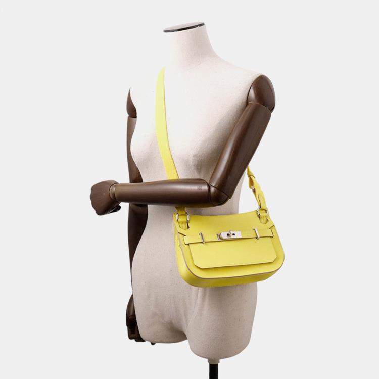 Pre Owned Hermes Jypsiere Lime Swift Leather Size Mini