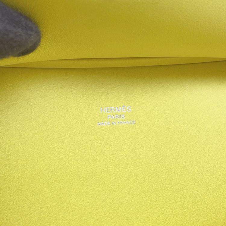 Pre Owned Hermes Jypsiere Lime Swift Leather Size Mini