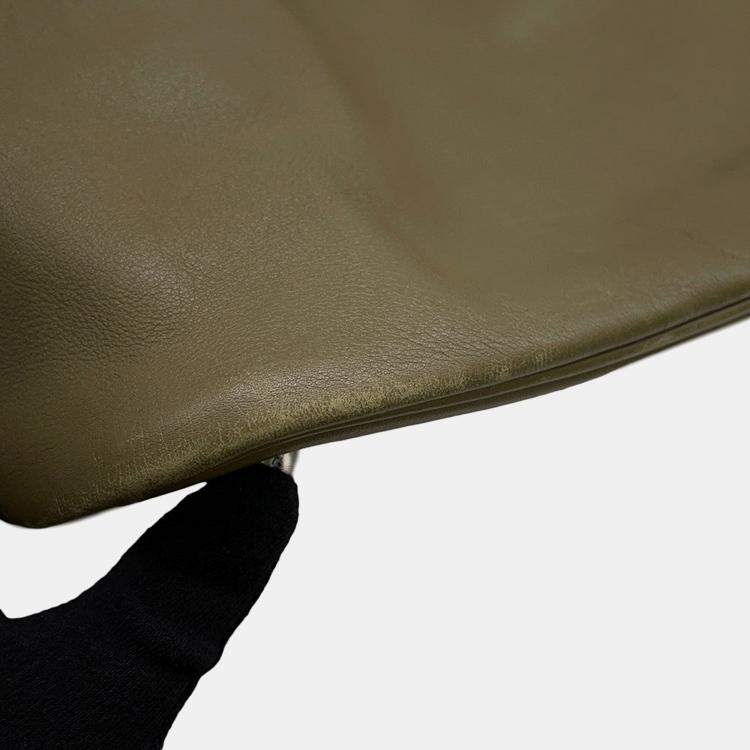 Pre Owned Hermes Bolide Relax Vert Gris Vaux Sikkim Leather Size 45