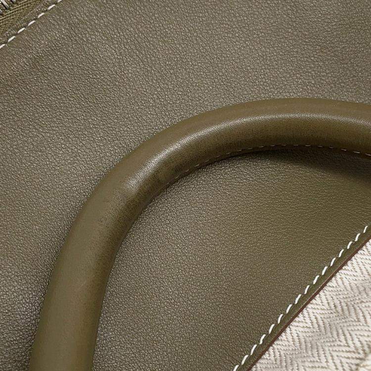 Pre Owned Hermes Bolide Relax Vert Gris Vaux Sikkim Leather Size 45