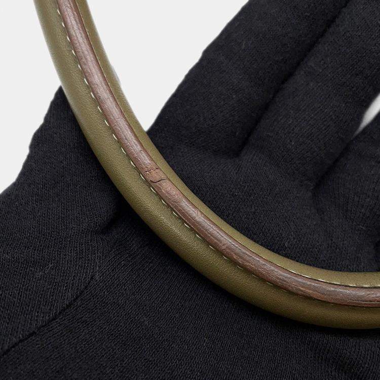 Pre Owned Hermes Bolide Relax Vert Gris Vaux Sikkim Leather Size 45