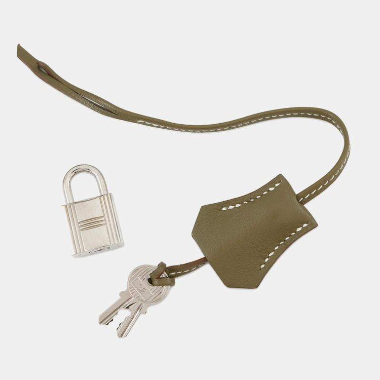 Pre Owned Hermes Bolide Relax Vert Gris Vaux Sikkim Leather Size 45