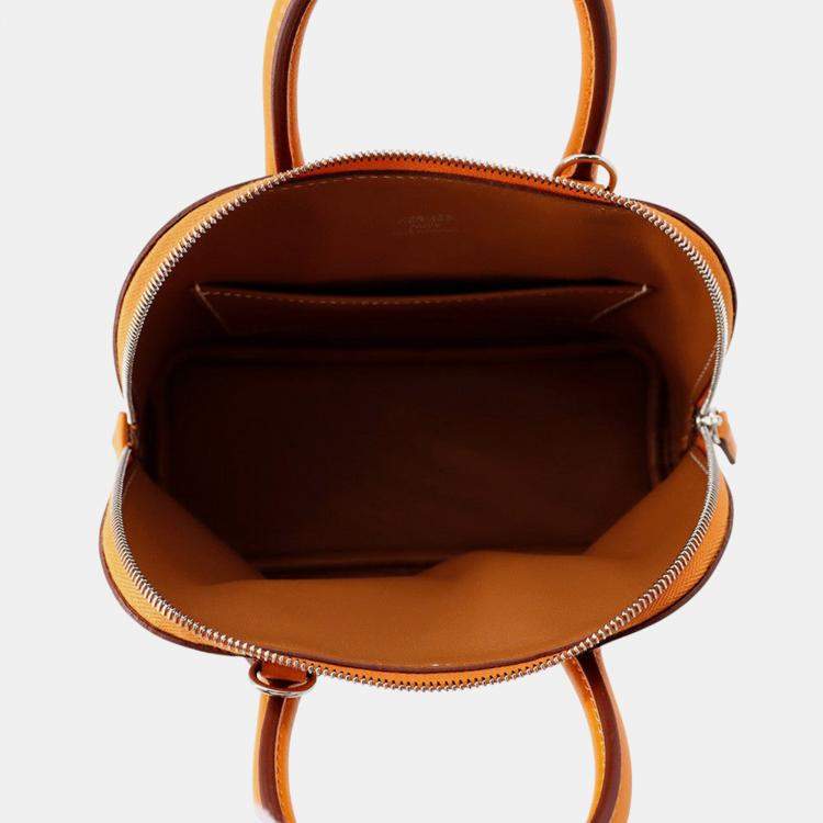 Pre Owned Hermes Bolide 1923 Apricot/Gold Evercolor Size Mini