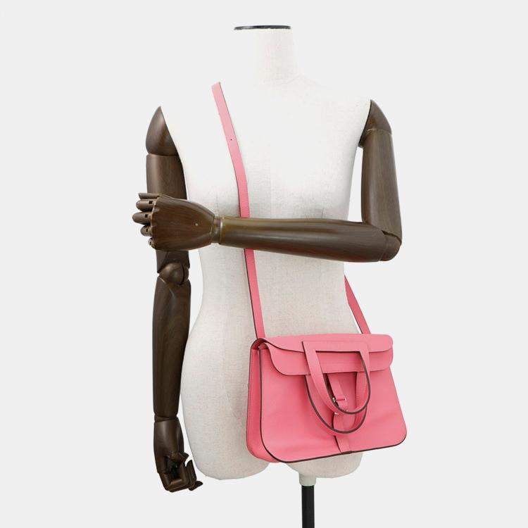 Pre Owned Hermes Halzan Rose Azalee Evercolor Size 25