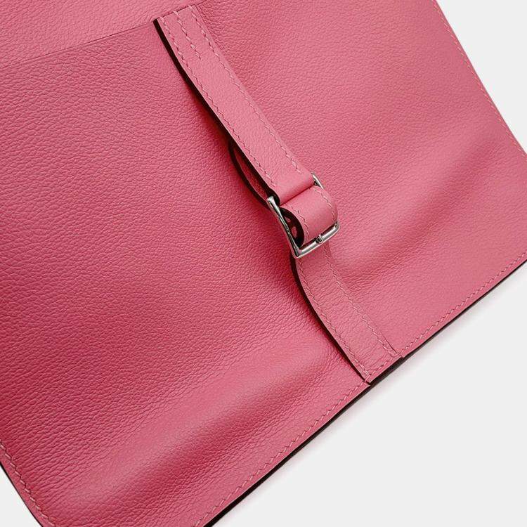 Pre Owned Hermes Halzan Rose Azalee Evercolor Size 25