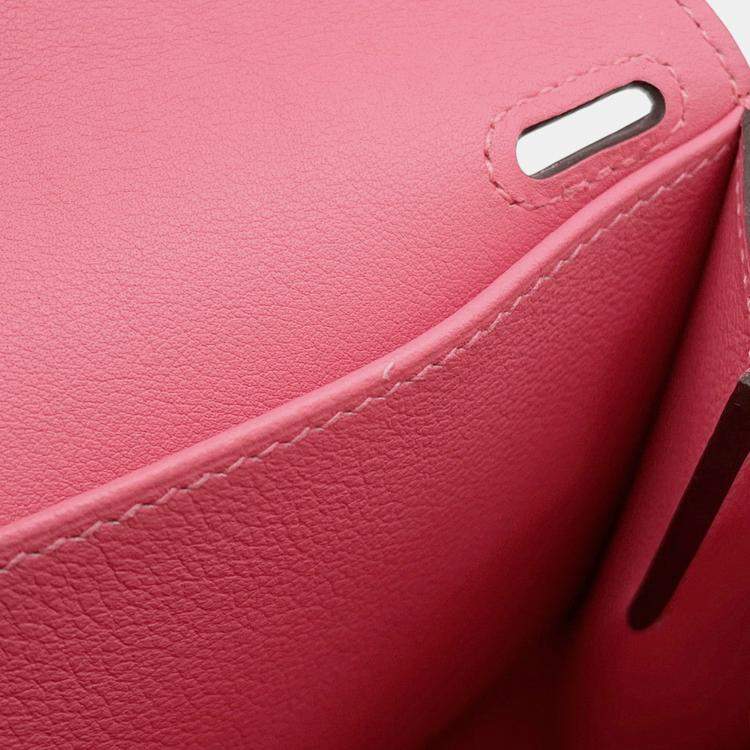 Pre Owned Hermes Halzan Rose Azalee Evercolor Size 25