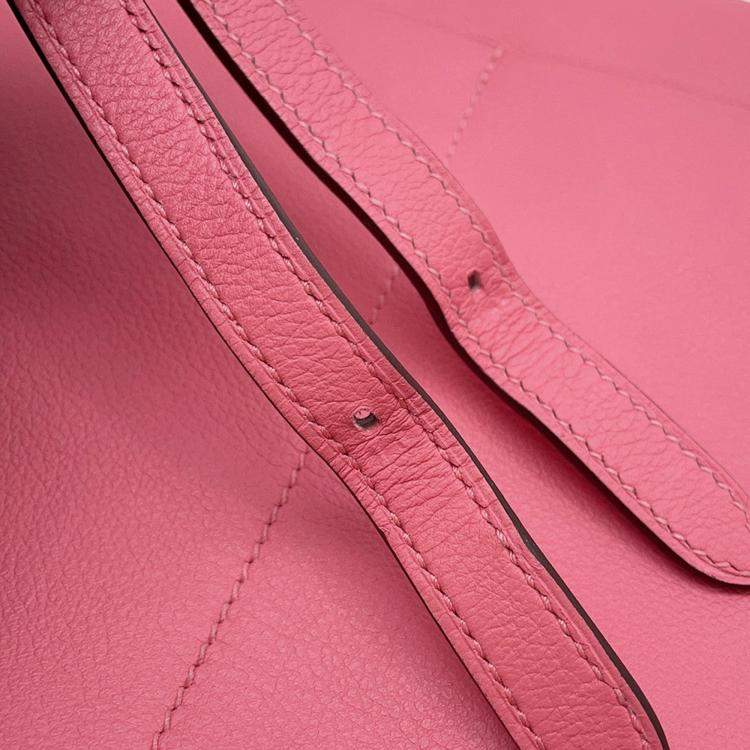 Pre Owned Hermes Halzan Rose Azalee Evercolor Size 25