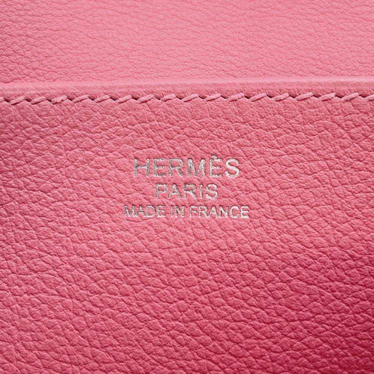 Pre Owned Hermes Halzan Rose Azalee Evercolor Size 25